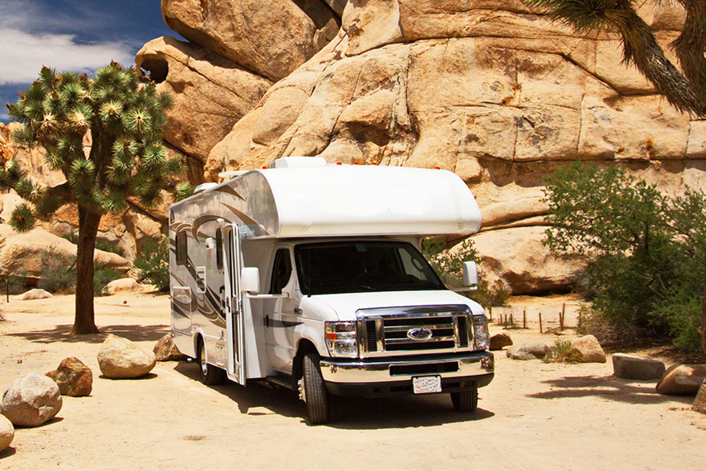 Vue avant d'un Vr aux États-Unis, en arrêt